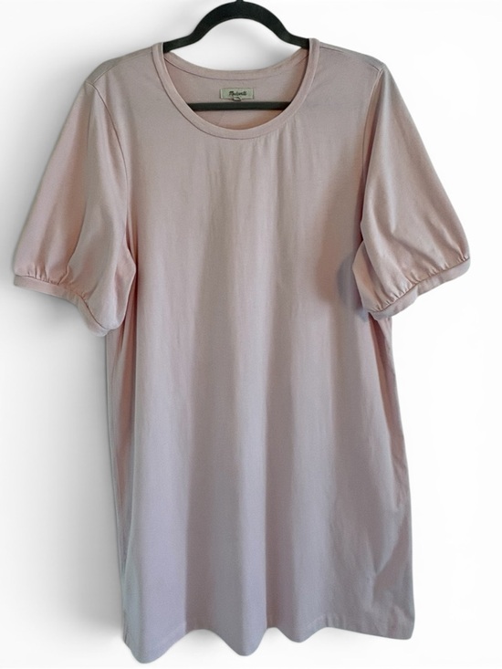 Madewell Dresses & Skirts - Madewell Pink French Terry Puff Sleeve Dress | 100% Cotton | Size XL